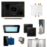 Bliss Linear Programmable Steam Generator Control Kit with iSteamX Control and Linear Steamhead in Black Satin Brass