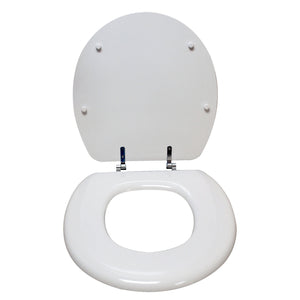 XL COMFORT Round Closed Toilet Seat in White