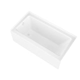 ANZZI SD05401CH-3060L 5 ft. Bathtub in White with 48" x 58" Frameless Tub Door in Polished Chrome