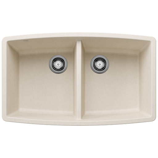 Blanco 443086 Performa SILGRANIT 33" 50/50 Double Bowl Undermount Kitchen Sink - Soft White