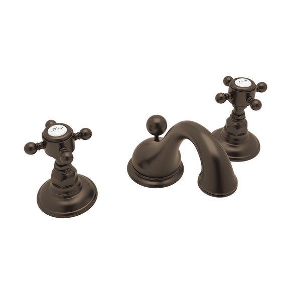 House of Rohl A1408XMTCB-2 Viaggio C-Spout Widespread Bathroom Faucet