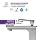 ANZZI L-AZ121BN Saunter Single Hole Single-Handle Vessel Bathroom Faucet in Brushed Nickel