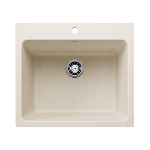 Blanco 443079 Liven SILGRANIT 25" Single Bowl Dual Mount Laundry Sink - Soft White