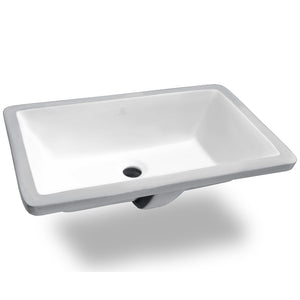 Rhodes Series 21 in. Ceramic Undermount Sink Basin in White