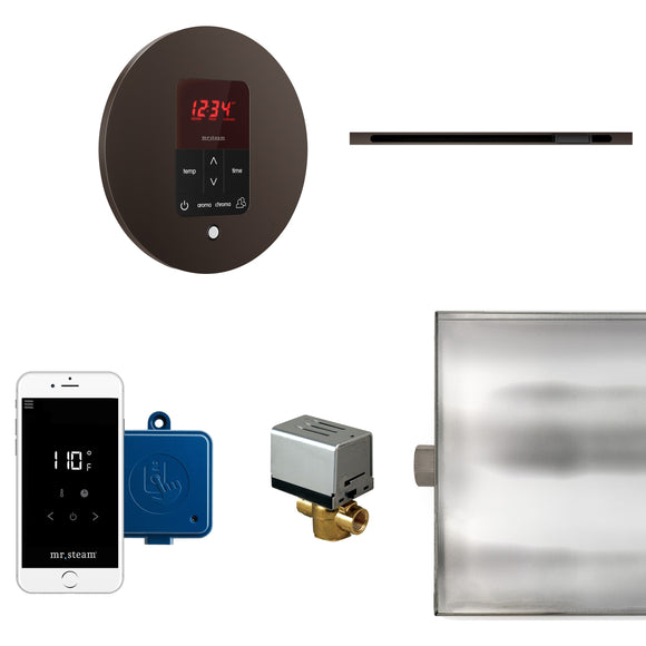 Butler Linear Steam Shower Control Package with iTempoPlus Control and Linear SteamHead in Round Oil Rubbed Bronze