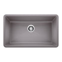 Blanco 440148 Precis SILGRANIT 32" Super Single Undermount Kitchen Sink - Metallic Gray