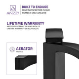 ANZZI L-AZ037MB Revere Series Single Hole Single-Handle Low-Arc Bathroom Faucet in Matte Black