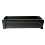 ALFI Brand AB36TRBM 36" Black Matte Above Mount Fireclay Bathroom Trough Sink