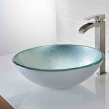 ANZZI LS-AZ055 Spirito Series Deco-Glass Vessel Sink in Churning Silver