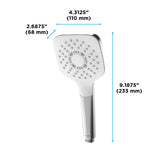 TOTO TBW02010U4#PN G Series 1.75 GPM Single Spray 4" Square Handshower with Comfort Wave Polished Nickel