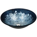 Makata Series Vessel Sink in Silver Burst