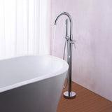 ANZZI FS-AZ0047CH Coral Series 2-Handle Freestanding Claw Foot Tub Faucet with Hand Shower in Polished Chrome