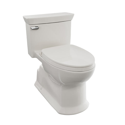 TOTO Soiree One Piece Elongated 1.28 GPF Universal Height Skirted Toilet with CeFiONtect, Colonial White - MS964124CEFG#11