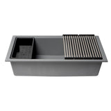 ALFI Brand AB3418SBUM-T Titanium 33" Granite Composite Workstation Single Bowl Undermount Sink