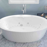 ANZZI FT-AZ101 Heidi 5.7 ft. Whirlpool and Air Bath Tub in White