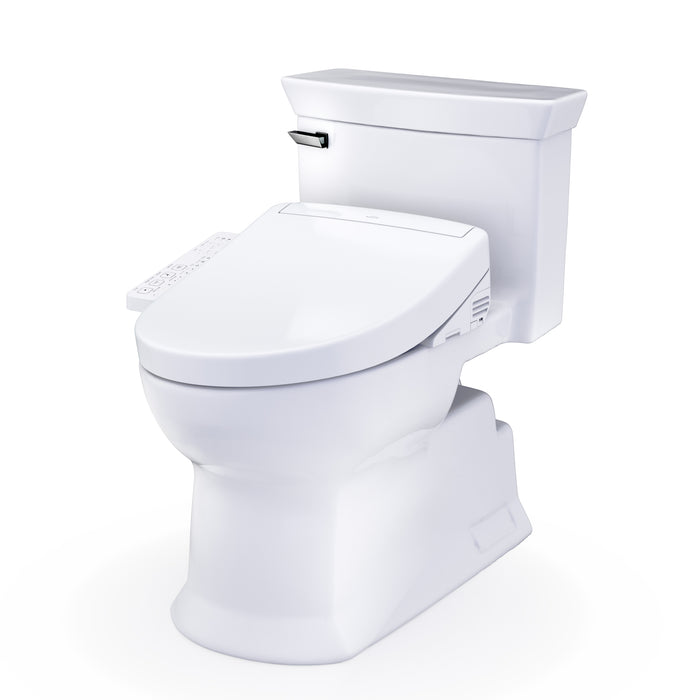 TOTO MW9643346CEFG#01 Washlet+ Soiree Elongated Universal Height Toilet with S2 Bidet Seat, Cotton White