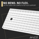 ANZZI SB-AZ101L ALEXANDER 60" x 30" Left Drain Shower Base in White