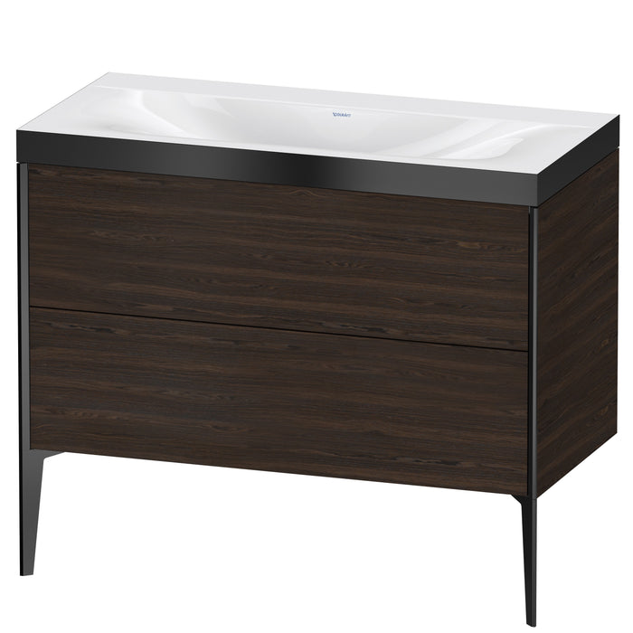 Duravit XV4711NB269P XViu C-Bonded Floorstanding Vanity Kit Walnut Brushed