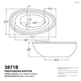 ANZZI FT-AZ202 Leni 5.9 ft. Jetted Whirlpool Tub with Reversible Drain in White