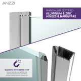 ANZZI SD-AZ051-02CH Lancer 29" x 72" Semi-Frameless Shower Door in Polished Chrome