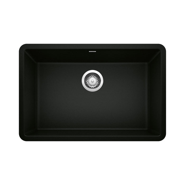 Blanco 442930 Precis SILGRANIT 27" Single Bowl Undermount Kitchen Sink - Coal Black