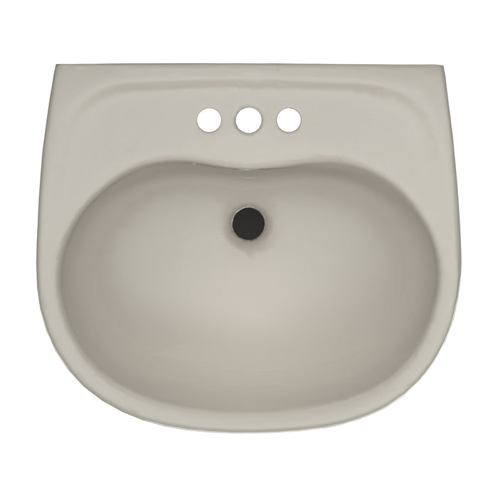 TOTO LHT241.4G#03 Supreme Oval Wall-Mount Bathroom Sink Shroud for 4 Inch Center Faucets, Bone