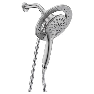 Valkyrie Retro-Fit 3-Spray Patterns with 7.48 in. Wall Mounted Dual Shower Heads with Magnetic Divert in Brushed Nickel