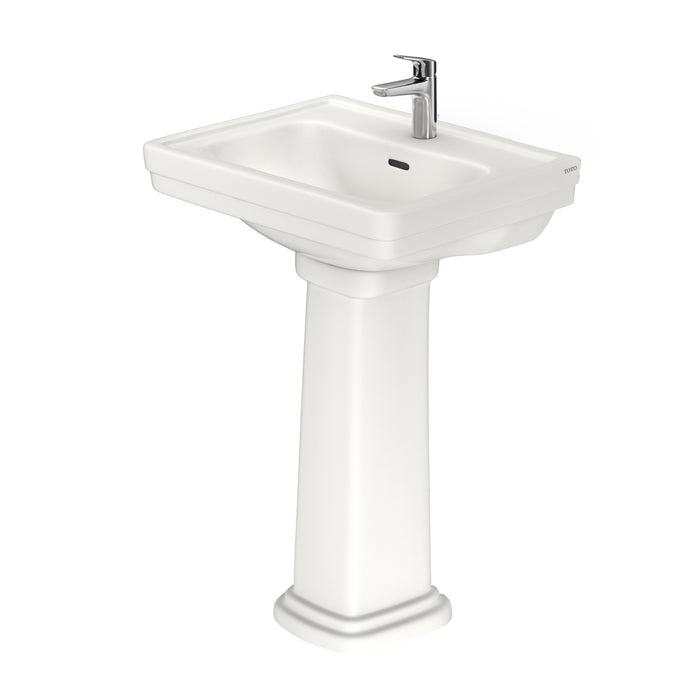 TOTO LPT532N#11 Promenade 24" x 19-1/4" Rectangular Pedestal Bathroom Sink Single Hole, Colonial White