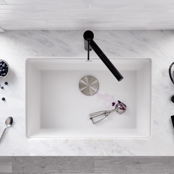 Blanco 522429 Precis SILGRANIT 27" Single Bowl Undermount Kitchen Sink - White