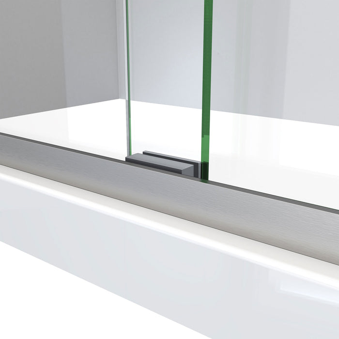 DreamLine SHDR-136076X-04 Charisma-X 56-60"W x 76"H Frameless Bypass Sliding Shower Door in Brushed Nickel