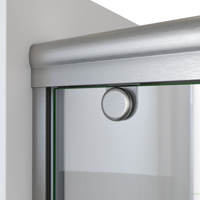 DreamLine SHDR-136076X-04 Charisma-X 56-60"W x 76"H Frameless Bypass Sliding Shower Door in Brushed Nickel