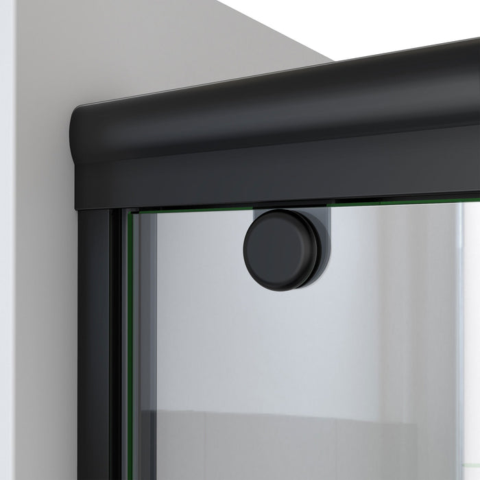 DreamLine SHDR-136076X-09 Charisma-X 56-60"W x 76"H Frameless Bypass Sliding Shower Door in Satin Black