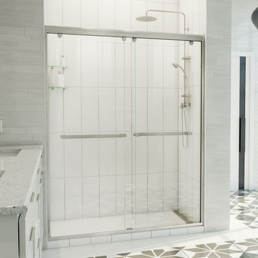 DreamLine SHDR-136076X-04 Charisma-X Frameless Bypass Sliding Shower Door in Brushed Nickel