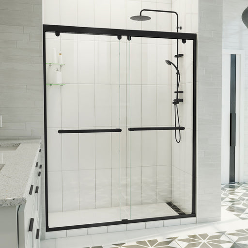 DreamLine SHDR-136076X-09 Charisma-X Frameless Bypass Sliding Shower Door in Satin Black
