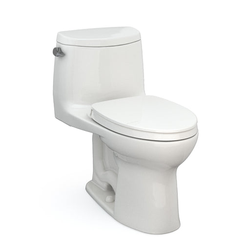 TOTO UltraMax II One-Piece Elongated 1.28 GPF Universal Height Toilet with CeFiONtect and SS124 SoftClose Seat, Washlet+ Ready, Colonial White - MS604124CEFG#11
