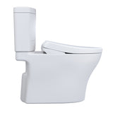 TOTO MW4464736CEMFGN#01 WASHLET+ Aquia IV Two-Piece Dual Flush Toilet with S7A Bidet Seat, Cotton White
