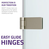 ANZZI SD-AZ8074-01BN Vensea Series 31.5" by 56" Frameless Hinged Tub Door in Brushed Nickel