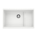 Blanco 519453 Precis Cascade SILGRANIT 29" Single Bowl Undermount Kitchen Sink with Colander - White