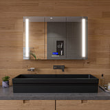 ALFI Brand AB48TRBM 48" Black Matte Above Mount Fireclay Bathroom Trough Sink