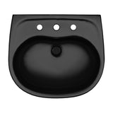 TOTO LHT241.8#51 Supreme Oval Wall-Mount Bathroom Sink and Shroud for 8" Center Faucets, Ebony