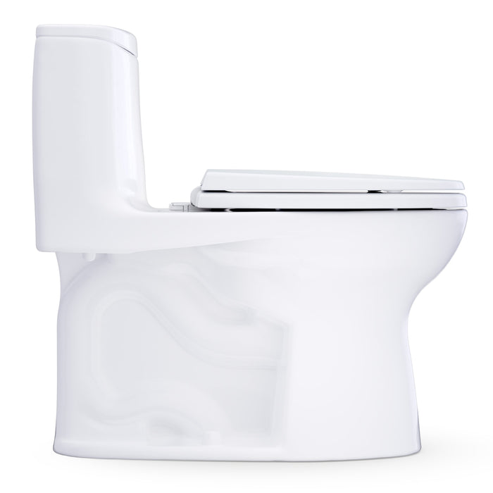 TOTO MS608114CEFRG#01 UltraMax One-Piece Elongated 1.28 GPF Universal Height Toilet with Right-Hand Trip Lever and Seat