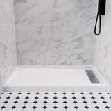 ANZZI SB-AZ103R ALEXANDER 48" x 32" Right Drain Shower Base in White