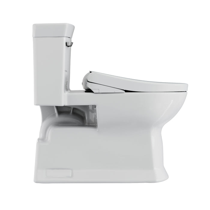 TOTO MW9644736CEFG#01 Washlet+ Soiree Elongated Universal Height Toilet with S7A Bidet Seat, Contemporary Lid