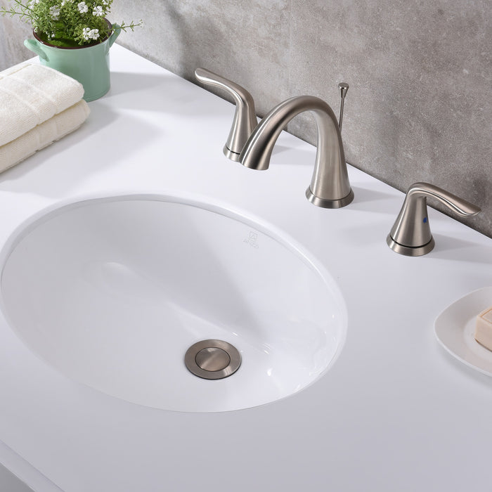 ANZZI LS-AZ109 Rhodes Series 21.5" Ceramic Undermount Sink Basin in White