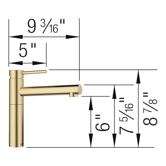 Blanco 527571 Alta II Bar Faucet - Satin Gold