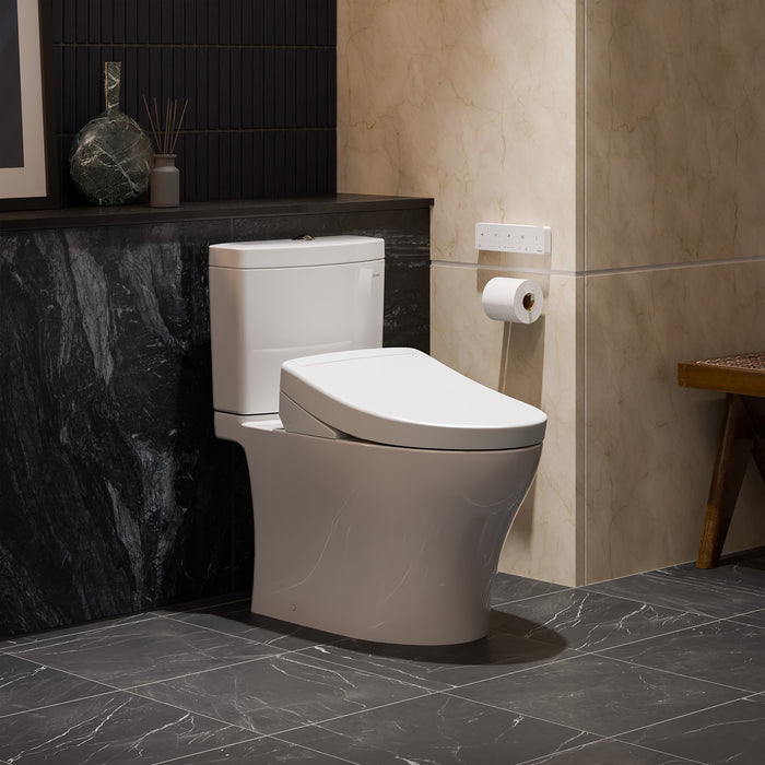 TOTO SW3446#01 Washlet S5 Electronic Bidet Toilet Seat, Elongated, Cotton White