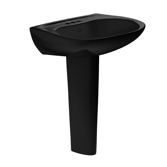 TOTO Prominence Oval Basin Pedestal Bathroom Sink for4 inch Center Faucets, Ebony - LPT242.4#51