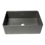 ALFI Brand ABFS3020-GM Grey Matte Workstation 30" x 20" Single Bowl Step Rim Fireclay Farm Sink