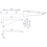 ALFI Brand AB4048BR Wall Mount Installation Brackets for Sink ABCO40R and ABCO48R