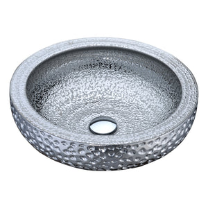 Levi Series Vessel Sink in Speckled Silver